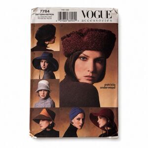 Vogue Accessories 7784 Patricia Underwood Hat Pattern Uncut